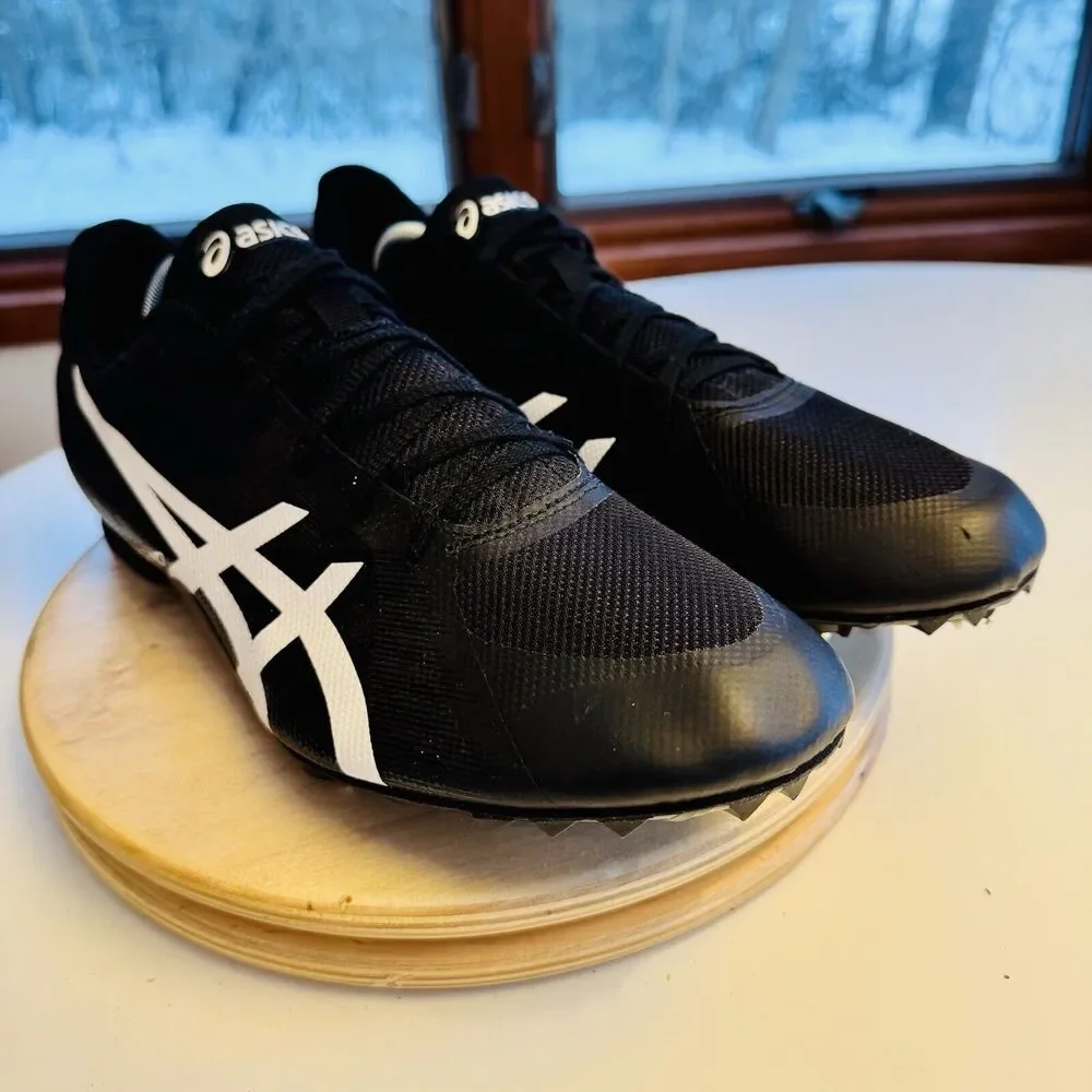 Size 13 - ASICS Hyper MD 7‎ Black White track and field running spikes shoes